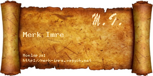 Merk Imre névjegykártya